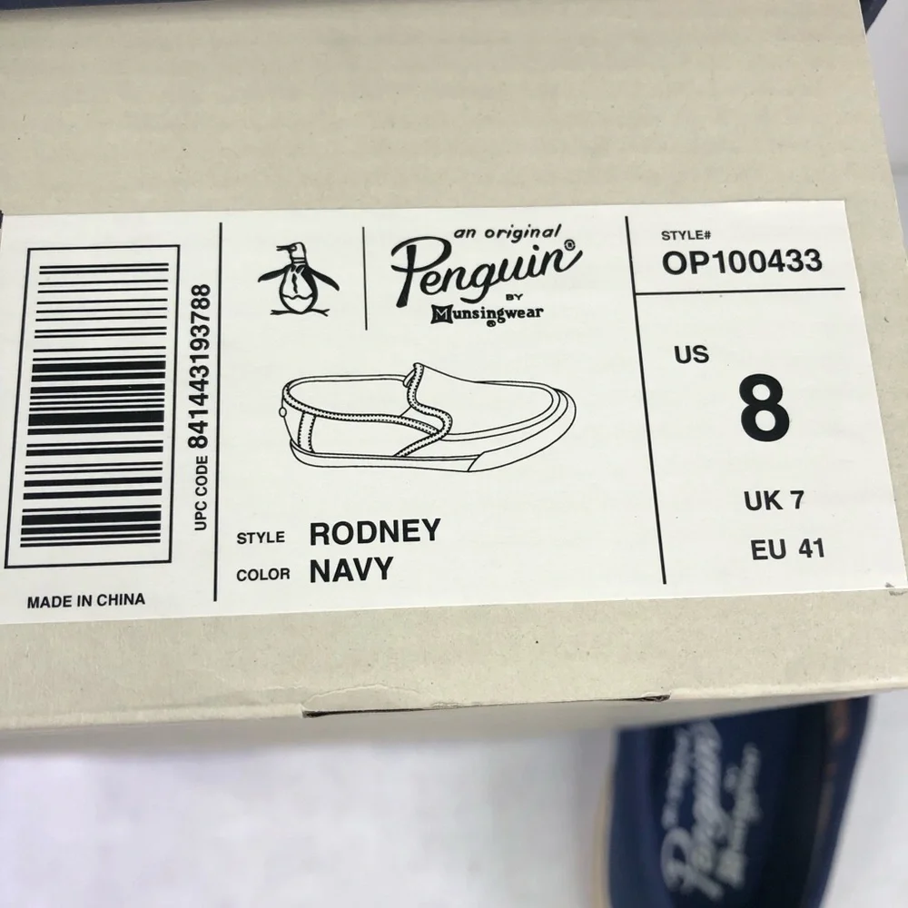 ORIGINAL Penguin Rodney Navy Slip On Loafers